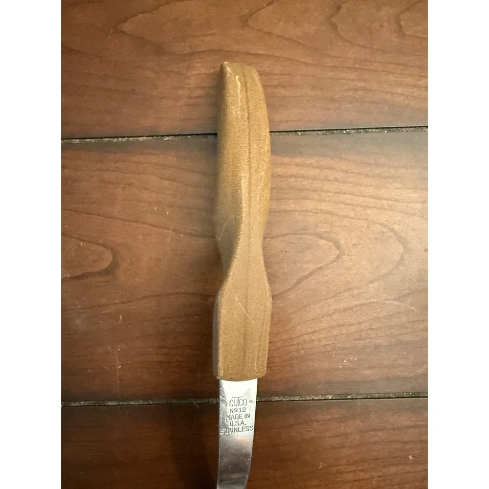 Cutco Serving Basting Spoon Stainless no.12 Curved Ergonomic Handle Made‎ in USA